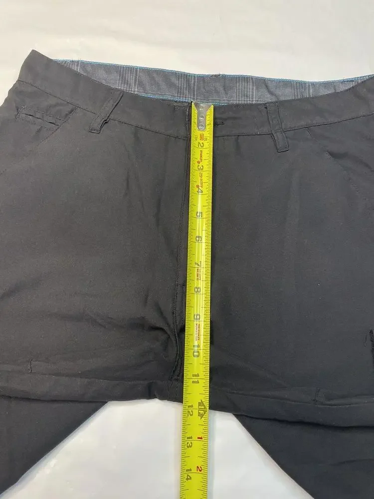 Burnside Mens Hybrid Swim Board Shorts Size 34 Solid Black‎ Cargo size 30